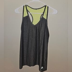 Women's Gray and Yellow Athletic Tank Top